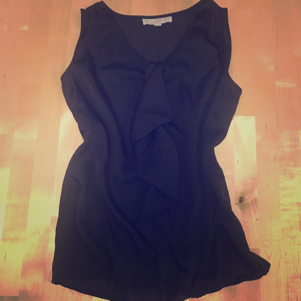 Ann Taylor Loft blouse - black, light material